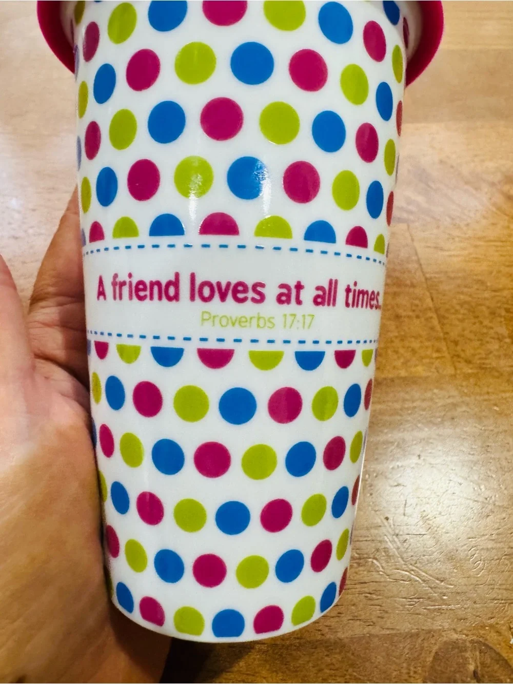 Bible Verse Ceramic Travel Coffee Cup by Haynes Besco Group